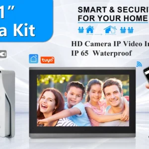 10" WIFI Video Intercom Doorbell Tuya APP Touch Screen Wired Security HD Camera
