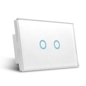 Smart Home 2 Gang Light Switch Available in White/Black