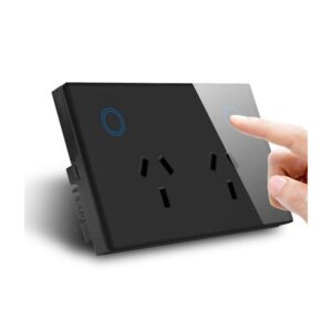 Smart Home TOUCH LED Double Power Point Wall Socket Available in White/Black