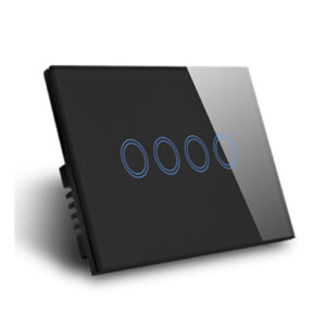 Smart Home 4 Gang Light Switch Available in White/Black